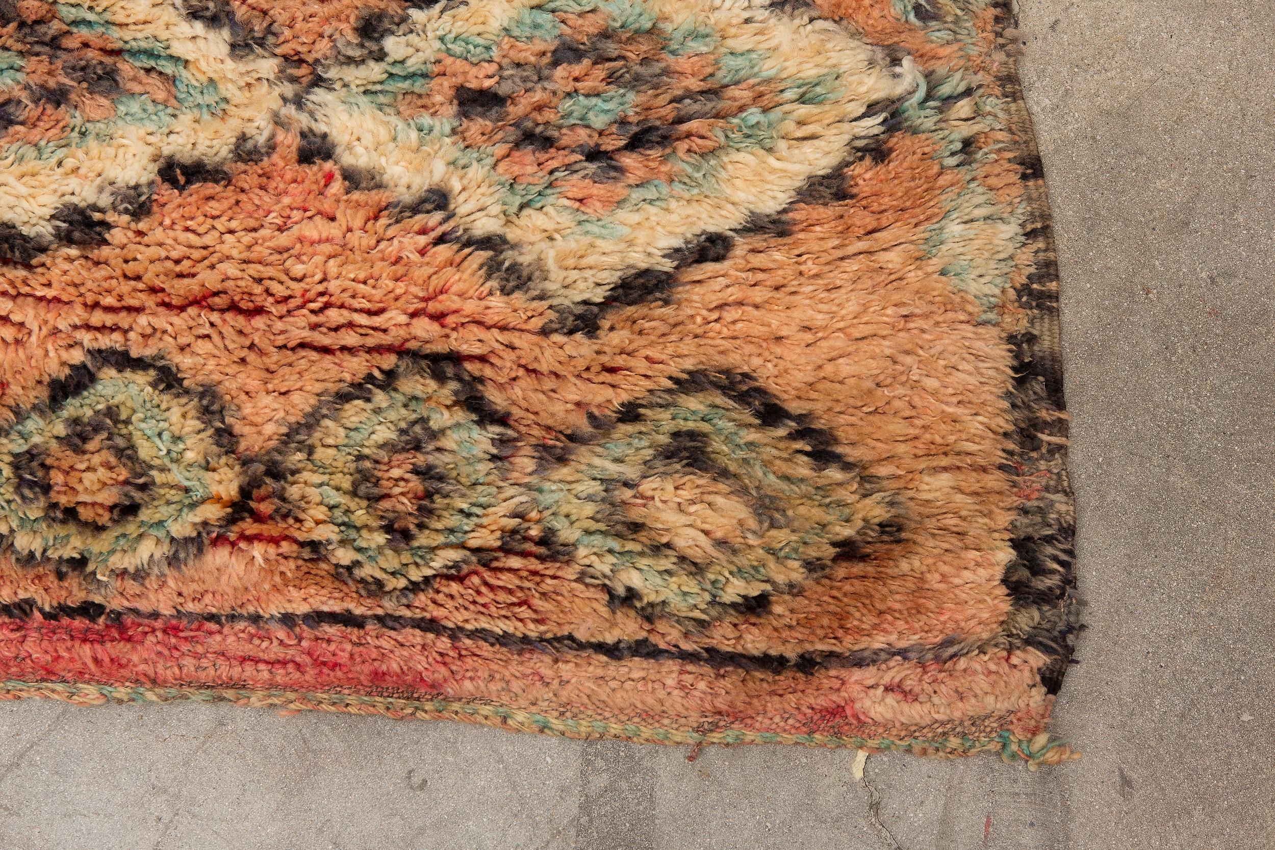 Vintage Moroccan Boujad Rug - Blush, Bohemian  In Good Condition For Sale In Palm Springs, CA