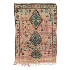 Vintage Moroccan Boujad Rug, Bohemian