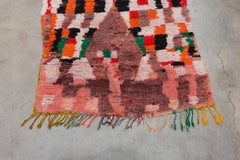 Vintage Moroccan Boujad Rug - Orange, Red, Brown, Green
