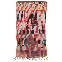 Vintage Moroccan Boujad Rug - Orange, Red, Brown, Green