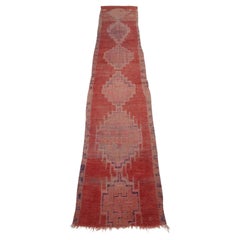 Vintage Moroccan Boujad rug - Pink - 3.4x18.3feet / 105x560cm