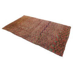Marokkanischer Boujad-Teppich im Vintage-Stil - Rosa/Grün - 5.2x8.5feet / 160x260cm