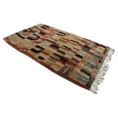Vintage Moroccan Boujad rug - Terracotta/black - 5x8.6feet / 152x263cm