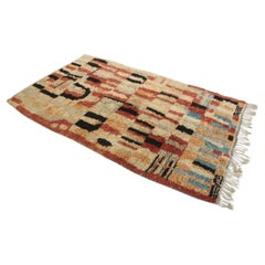 Tapis Boujad marocain vintage - Terracotta/noir - 5x8.6feet / 152x263cm