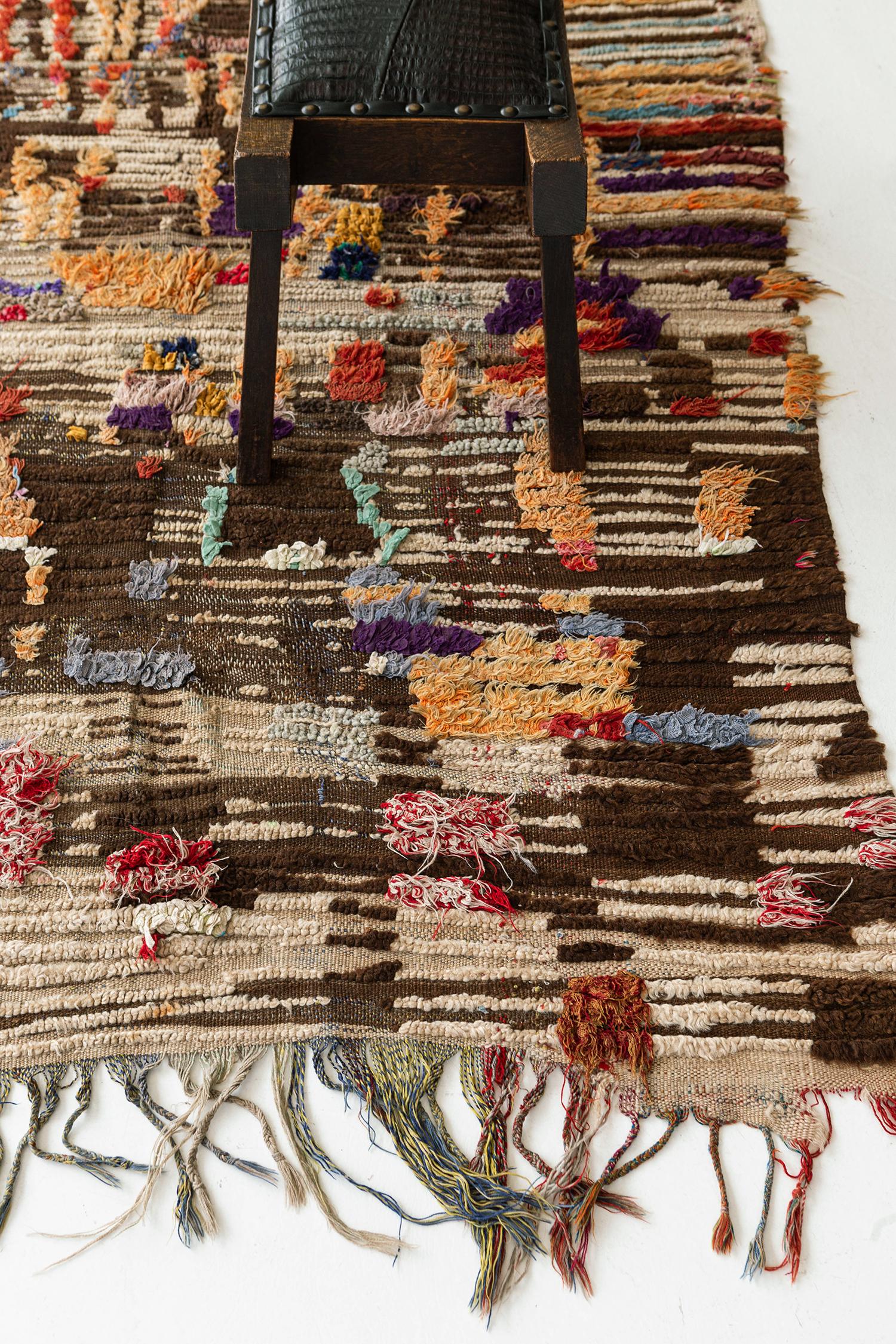 Hand-Knotted Vintage Moroccan Boujad Tribe Berber Rug For Sale