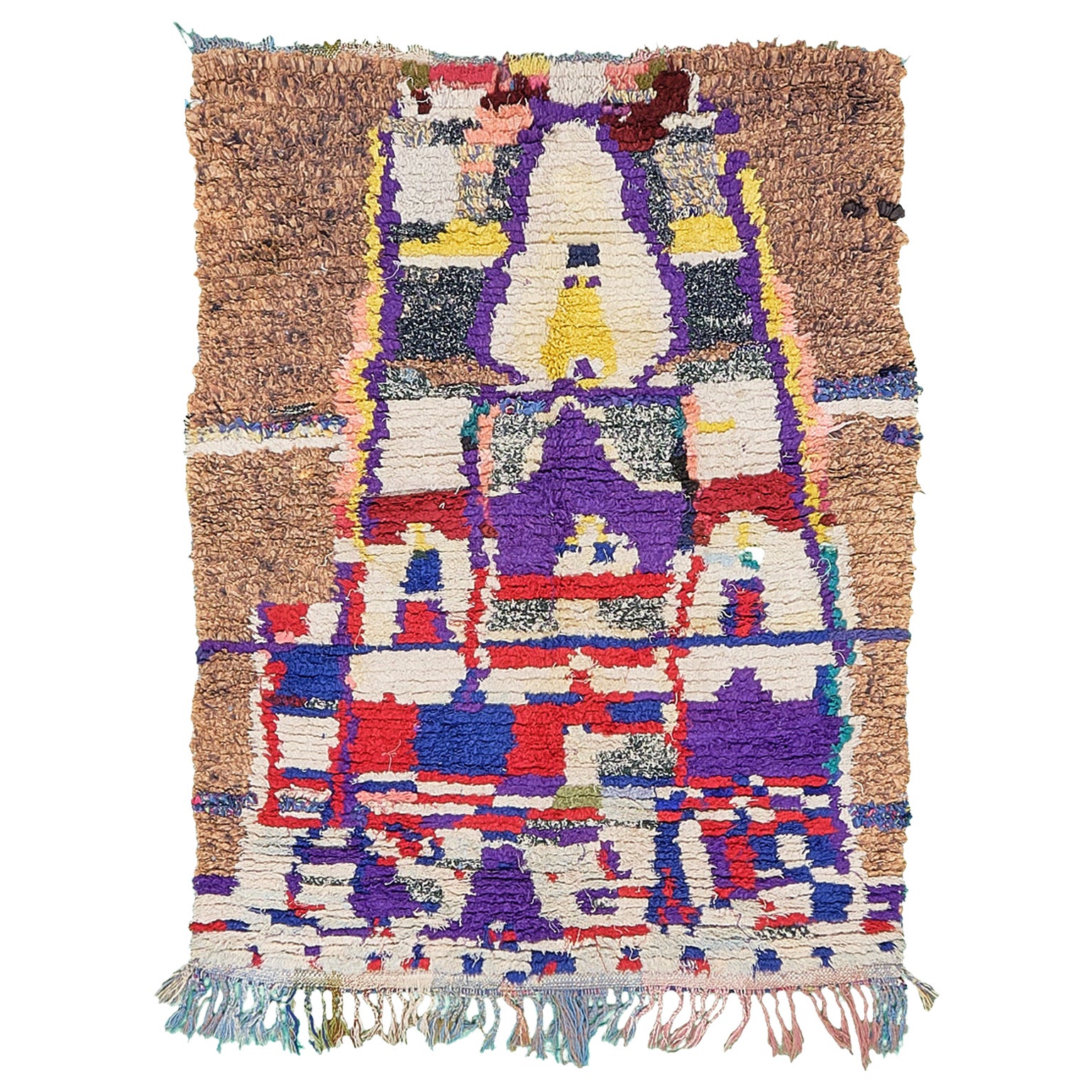 Vintage Moroccan Boujad Tribe Berber Rug