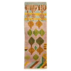 Vintage Boujad Runner in lana marocchina 2'3 x 10'5
