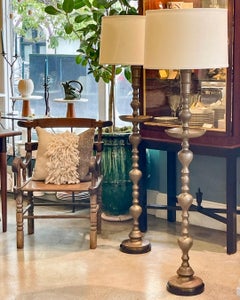 Vintage Moroccan Brass Floor Lamp