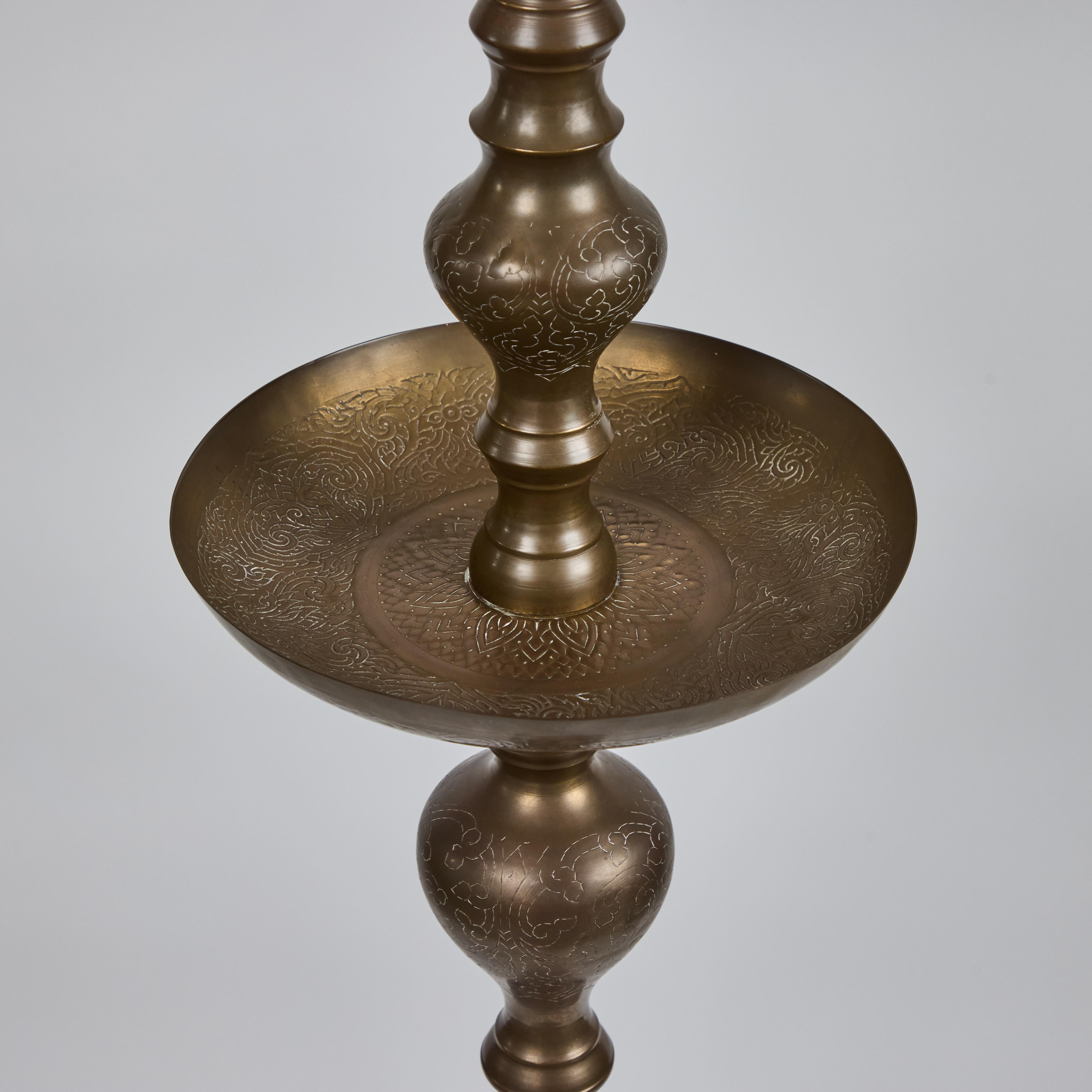 Vintage Moroccan Brass Floor Lamp 1