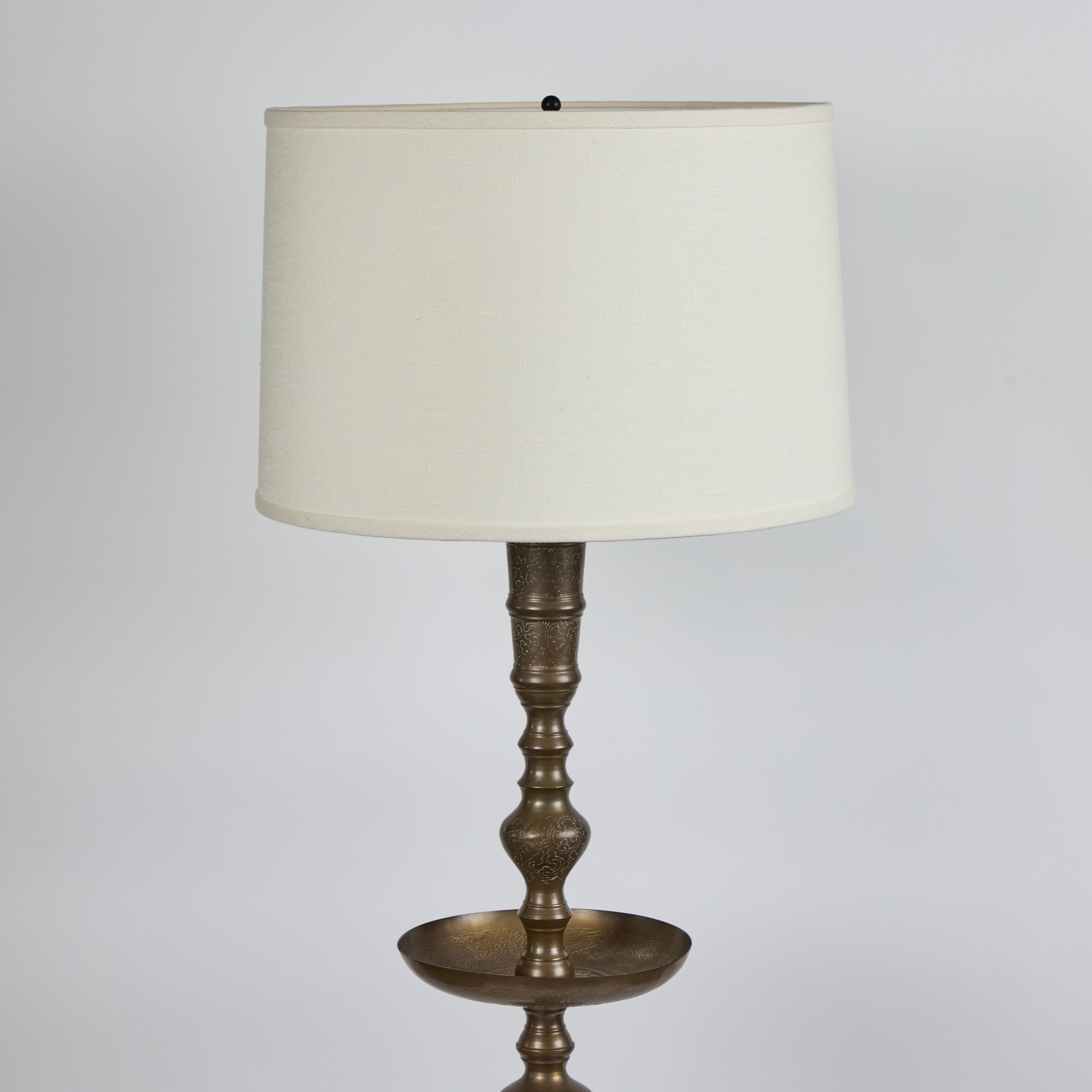 Vintage Moroccan Brass Floor Lamp 2