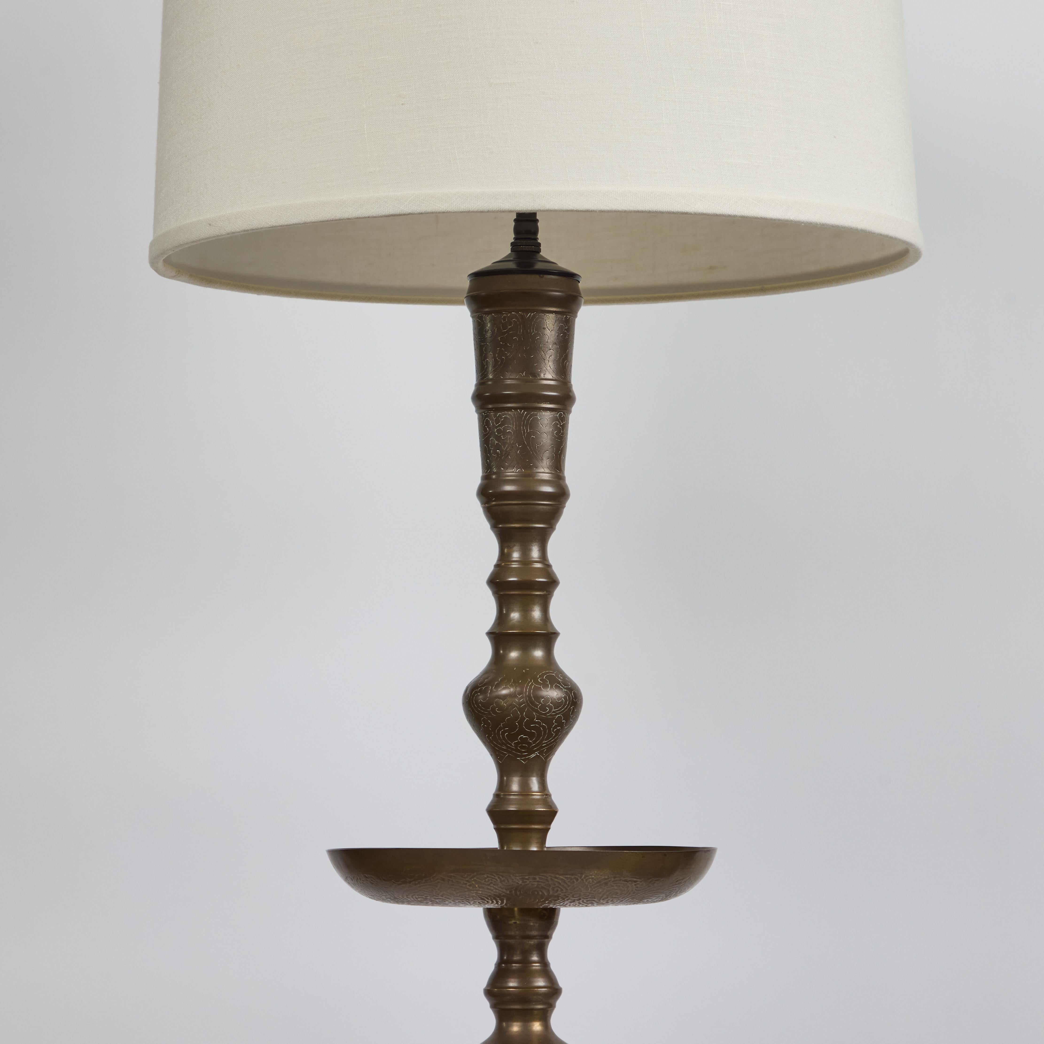 Vintage Moroccan Brass Floor Lamp 4