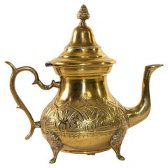 Vintage Moroccan Brass Teapot Kettle