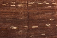 Vintage Moroccan Brown Kilim. Size: 4 ft 8 in x 6 ft 4 in