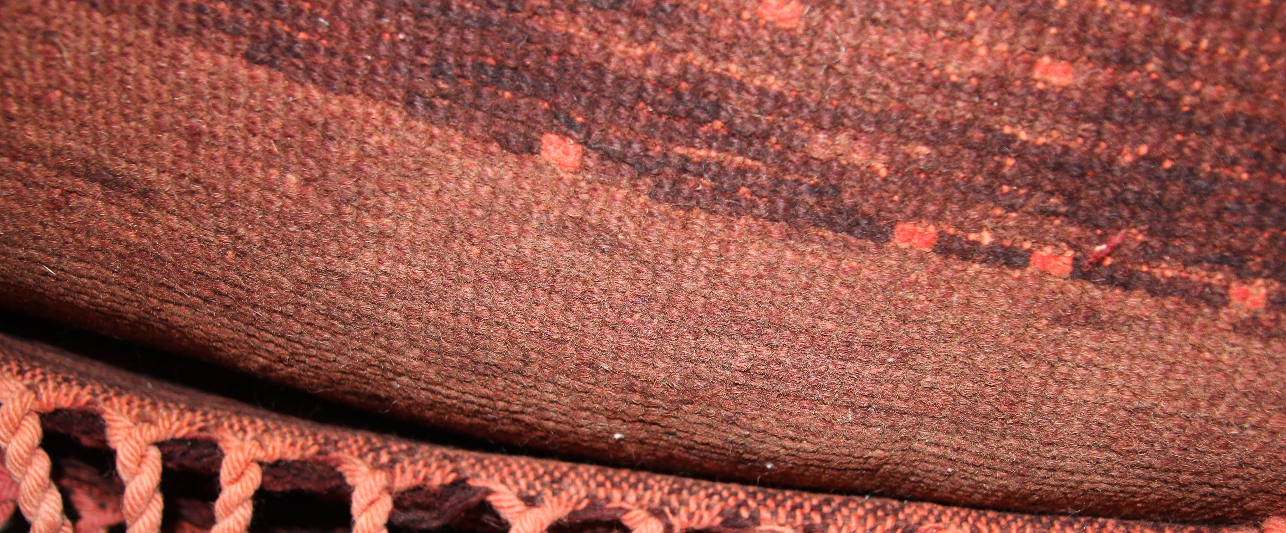 Vintage Moroccan Brown Plum Tribal Berber Rug For Sale 9