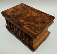 Vintage Moroccan Burlwood Jewelry Box