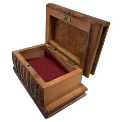 Vintage Moroccan Burlwood Jewelry Box