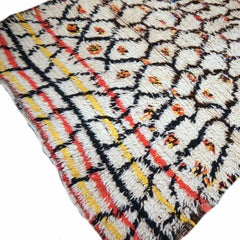Vintage Moroccan tribal Azilal carpet