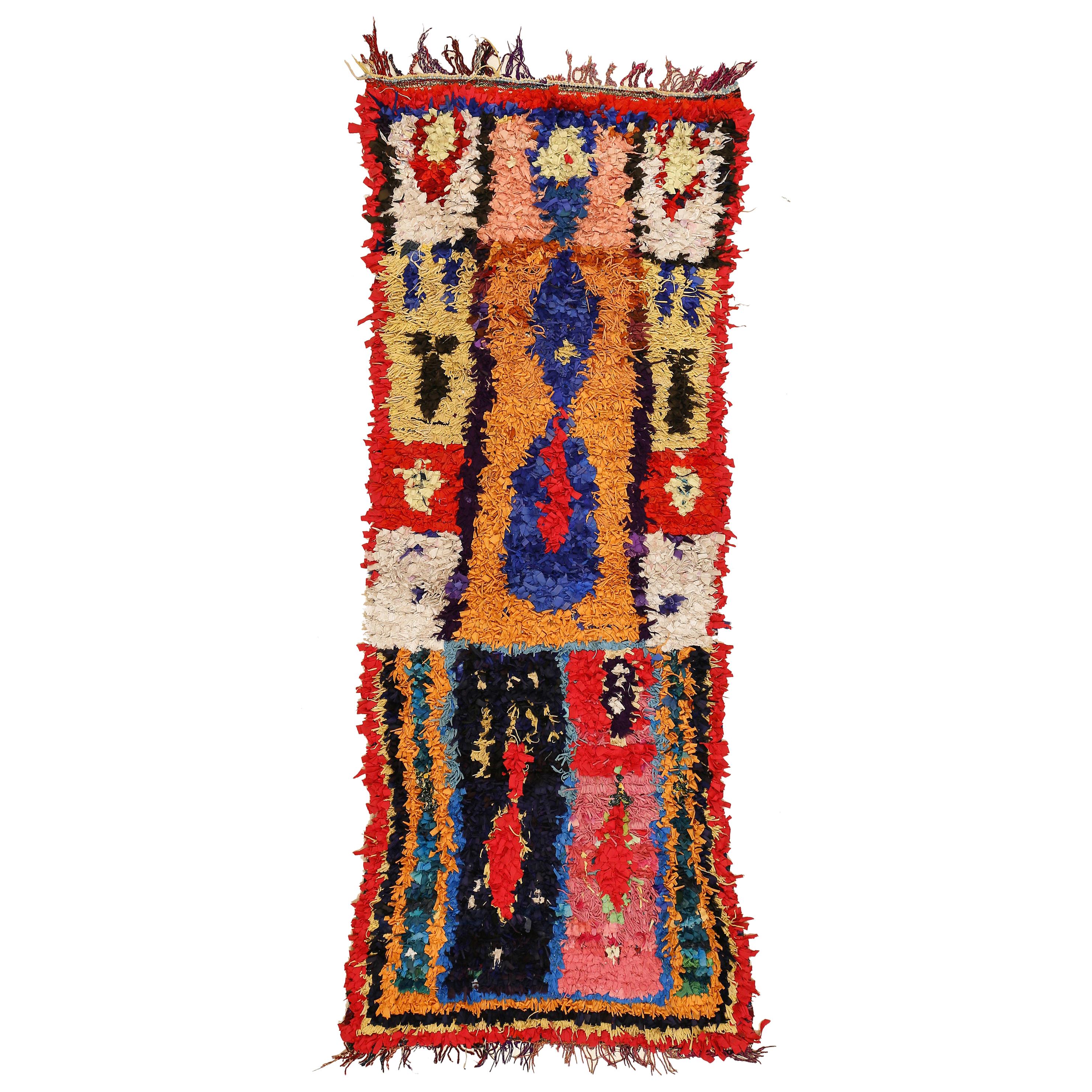 Alfombra Bereber de Oración Boujad Abstracta Colorida Marroquí
