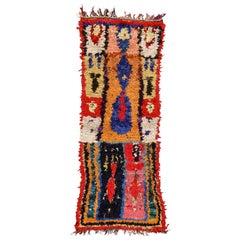 Moroccan Colorful Abstract Boujad Berber Prayer Rug