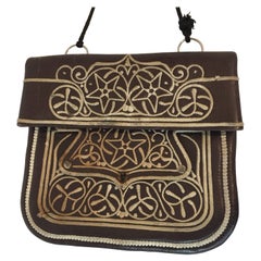 Borsa marocchina vintage a tracolla in pelle africana
