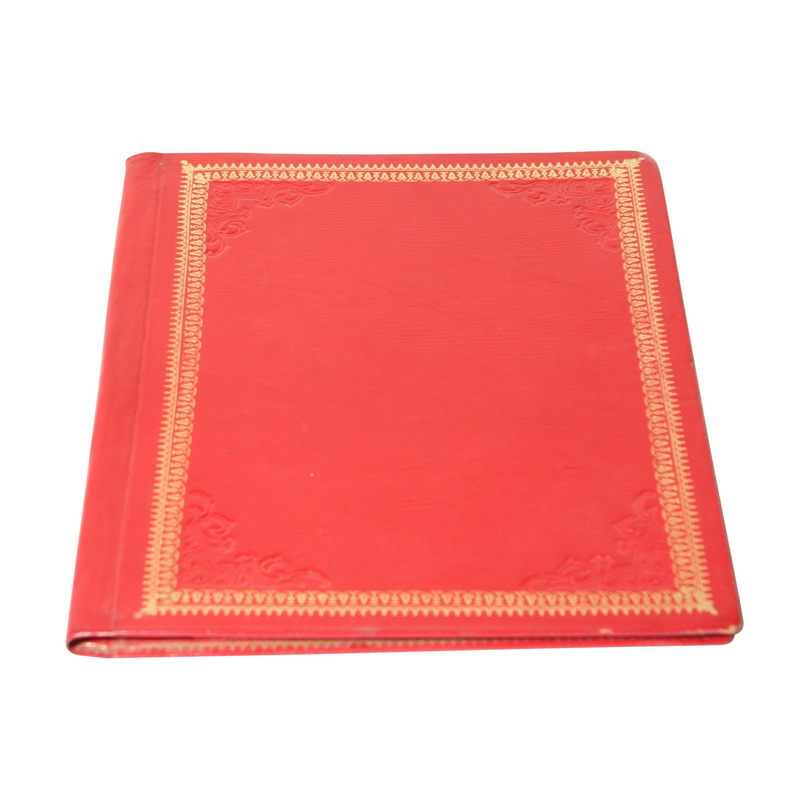 Vintage Moroccan Embossed Leather Padfolio For Sale