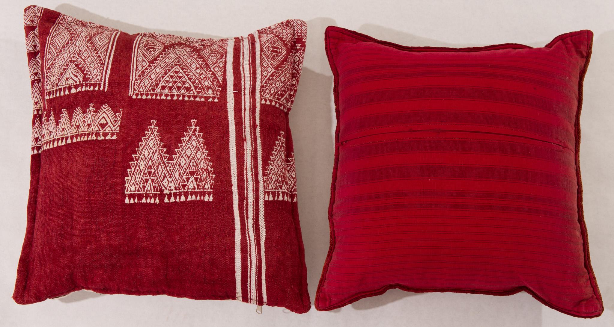 Rare  vintage Tunisian embroidered pillow (only ONE, LEFT), to combine with old Tunisian tissue or carpet LU1379213196871 or LU1379213196841 -
SN/FS.