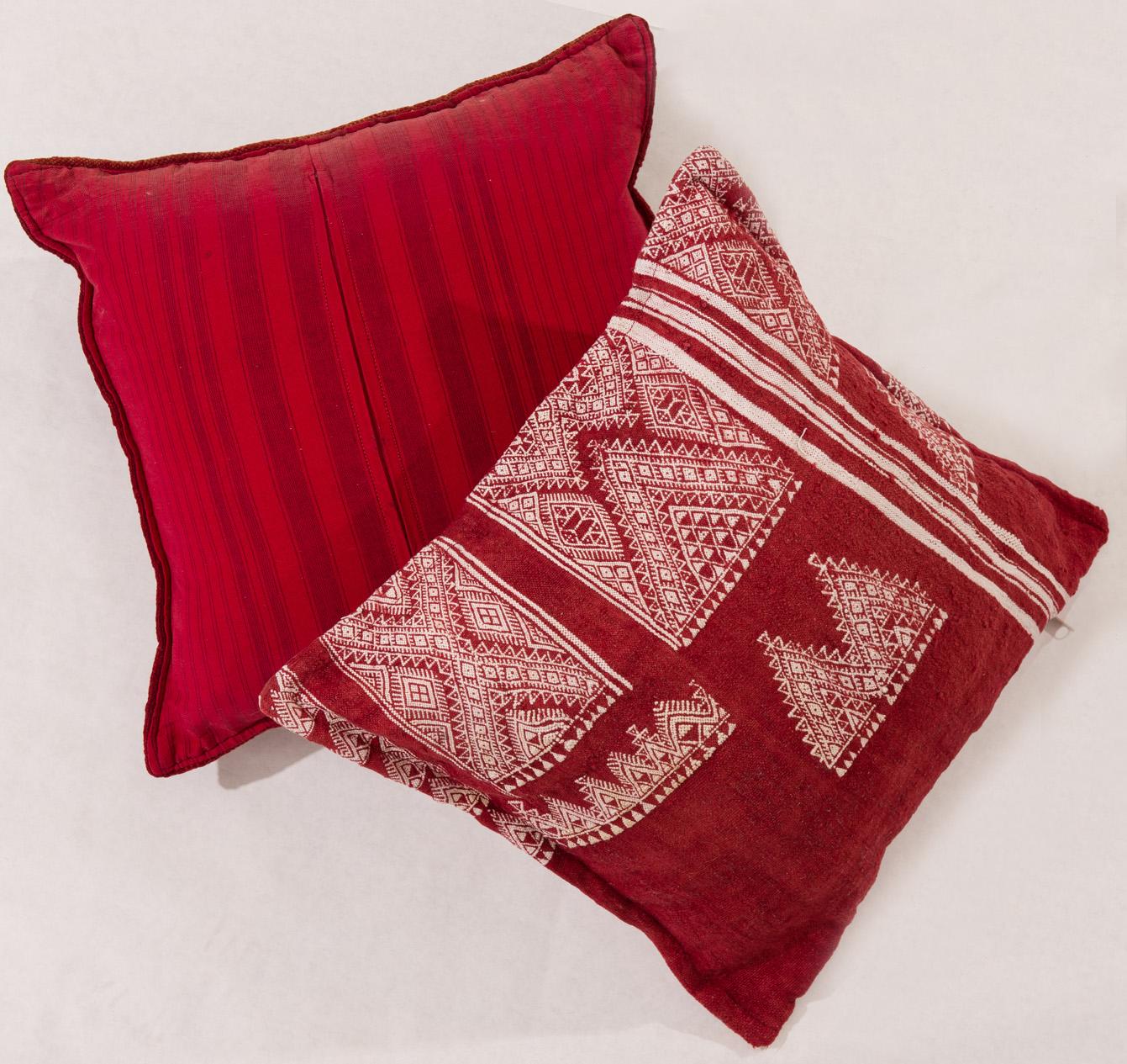 Hand-Knotted Tunisian Embroidered  Pillow For Sale