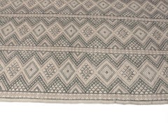 Vintage Moroccan Flat Weave Rug 115" x 76" Mid Century Modern Tribal Carpet