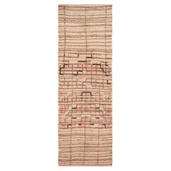 Vintage Moroccan Flat-Weave Rug. Size: 5 ft 3 in x 14 ft 10 in (1.6 m x 4.52 m)