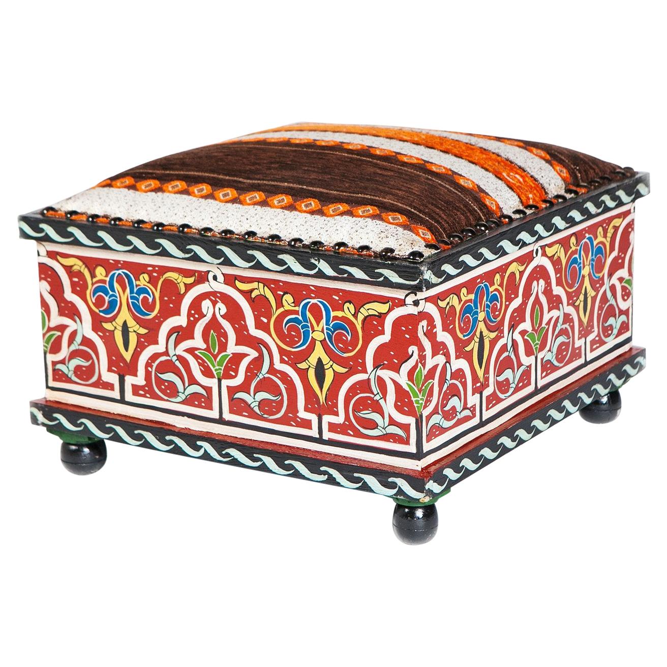 Vintage Moroccan Foot Stool or Ottoman