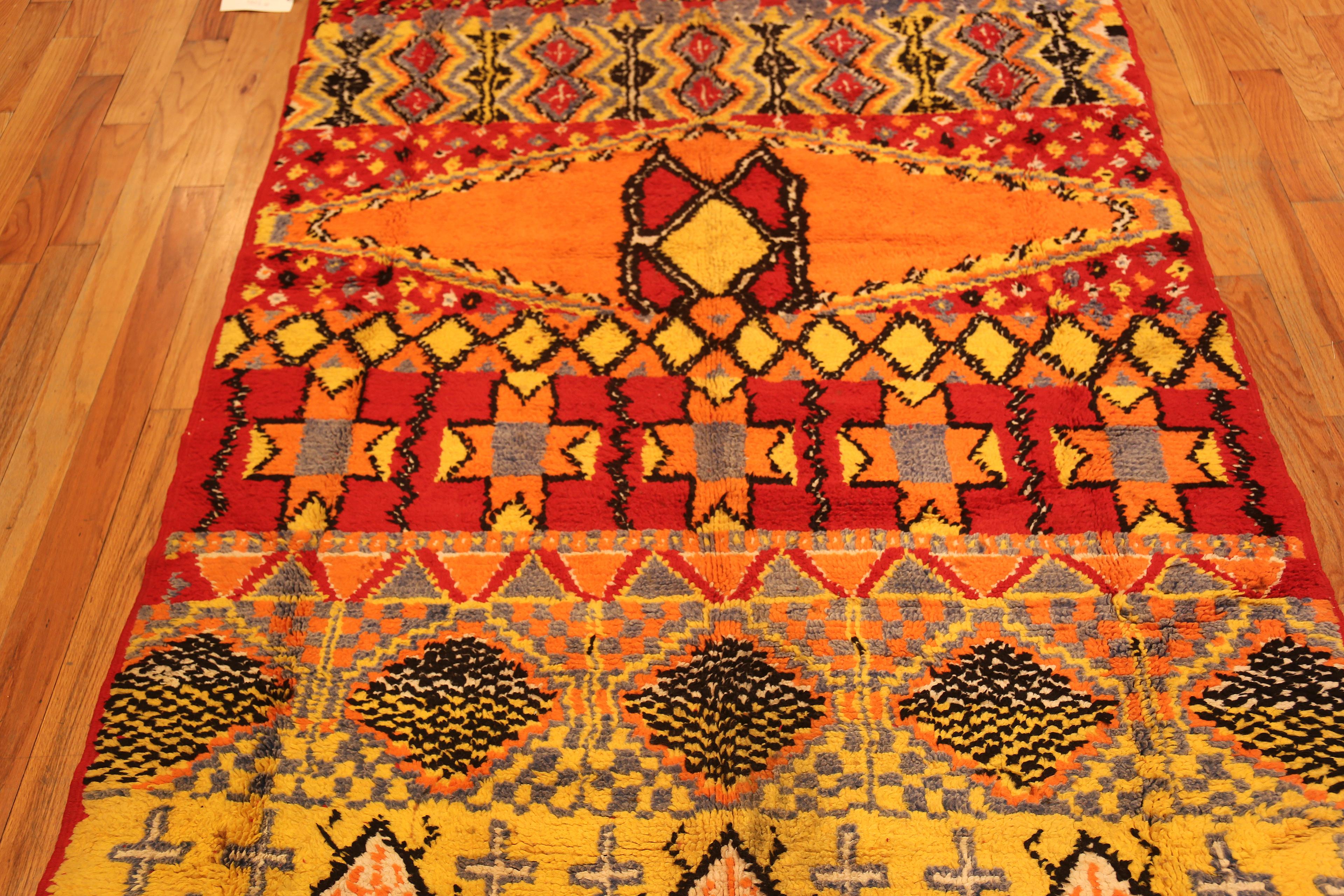 Hand-Knotted Nazmiyal Collection Vintage Moroccan Gallery Size Rug 4'9