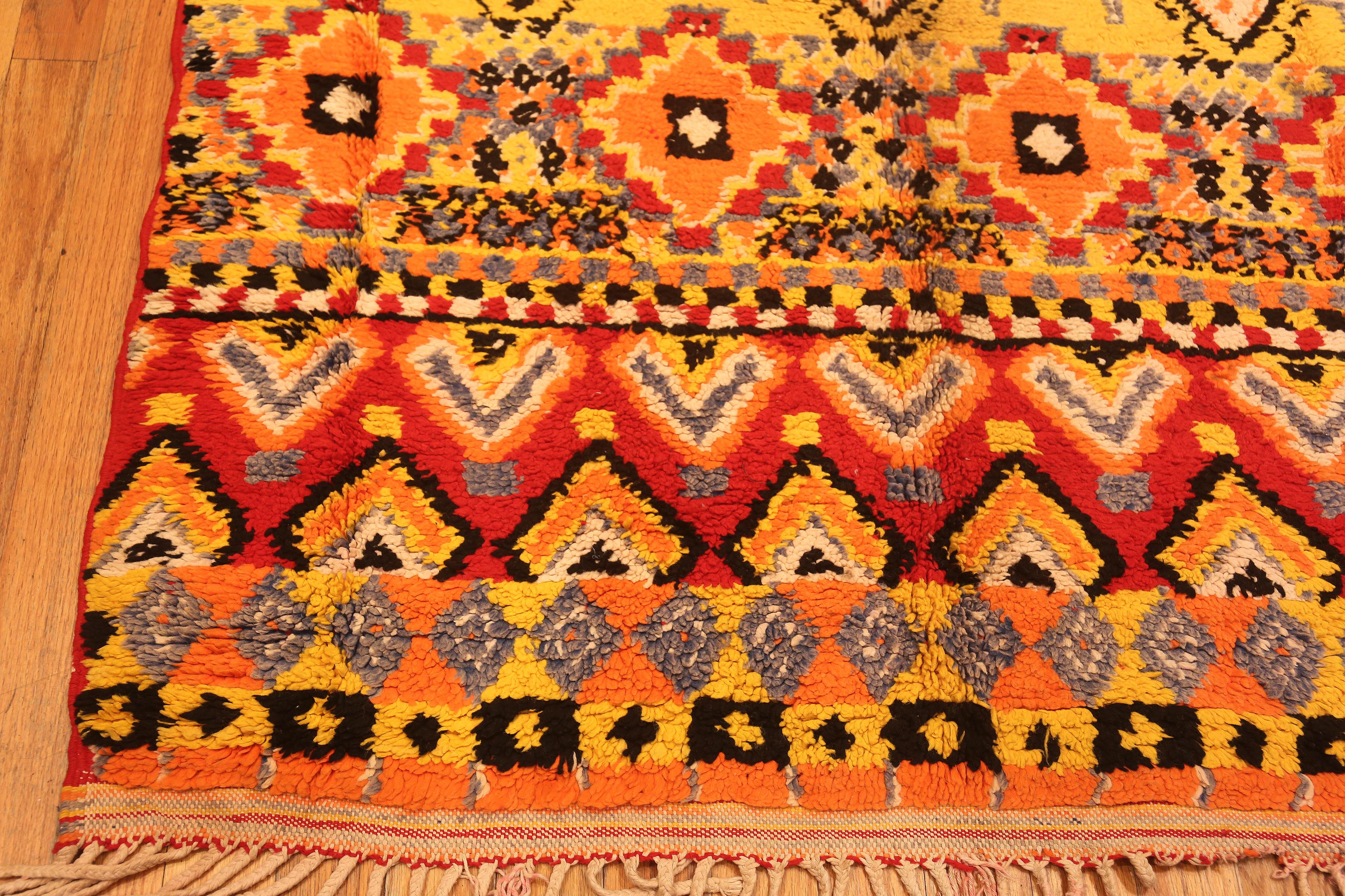 Nazmiyal Collection Vintage Moroccan Gallery Size Rug 4'9