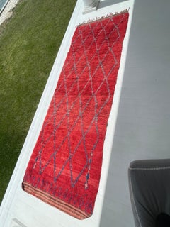 Vintage Moroccan Geometric Plush Wool Runner