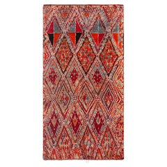 Alfombra tribal geométrica marroquí vintage 6'9" x 12'8