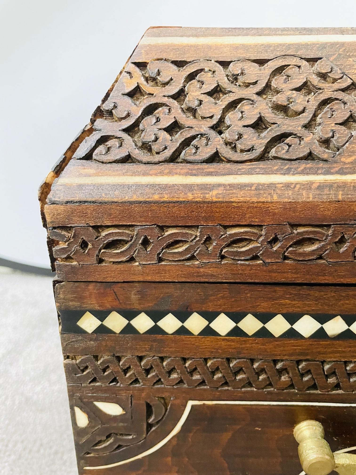 Vintage Moroccan Hand Crafted Storage or Dowry Chest 9