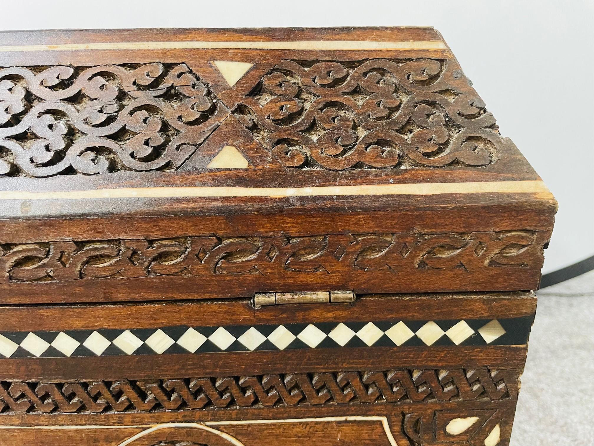 Vintage Moroccan Hand Crafted Storage or Dowry Chest 11