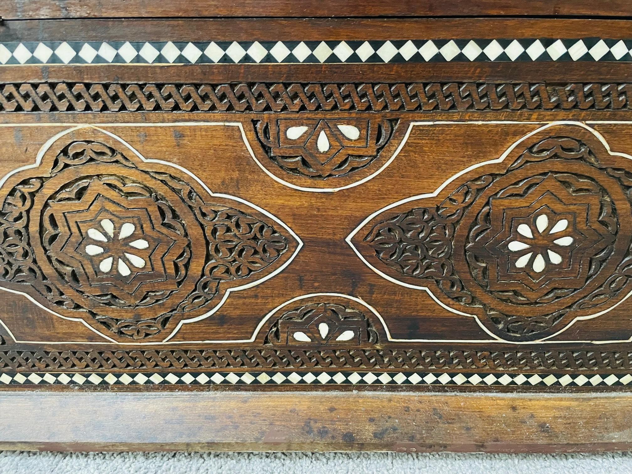 Vintage Moroccan Hand Crafted Storage or Dowry Chest 12