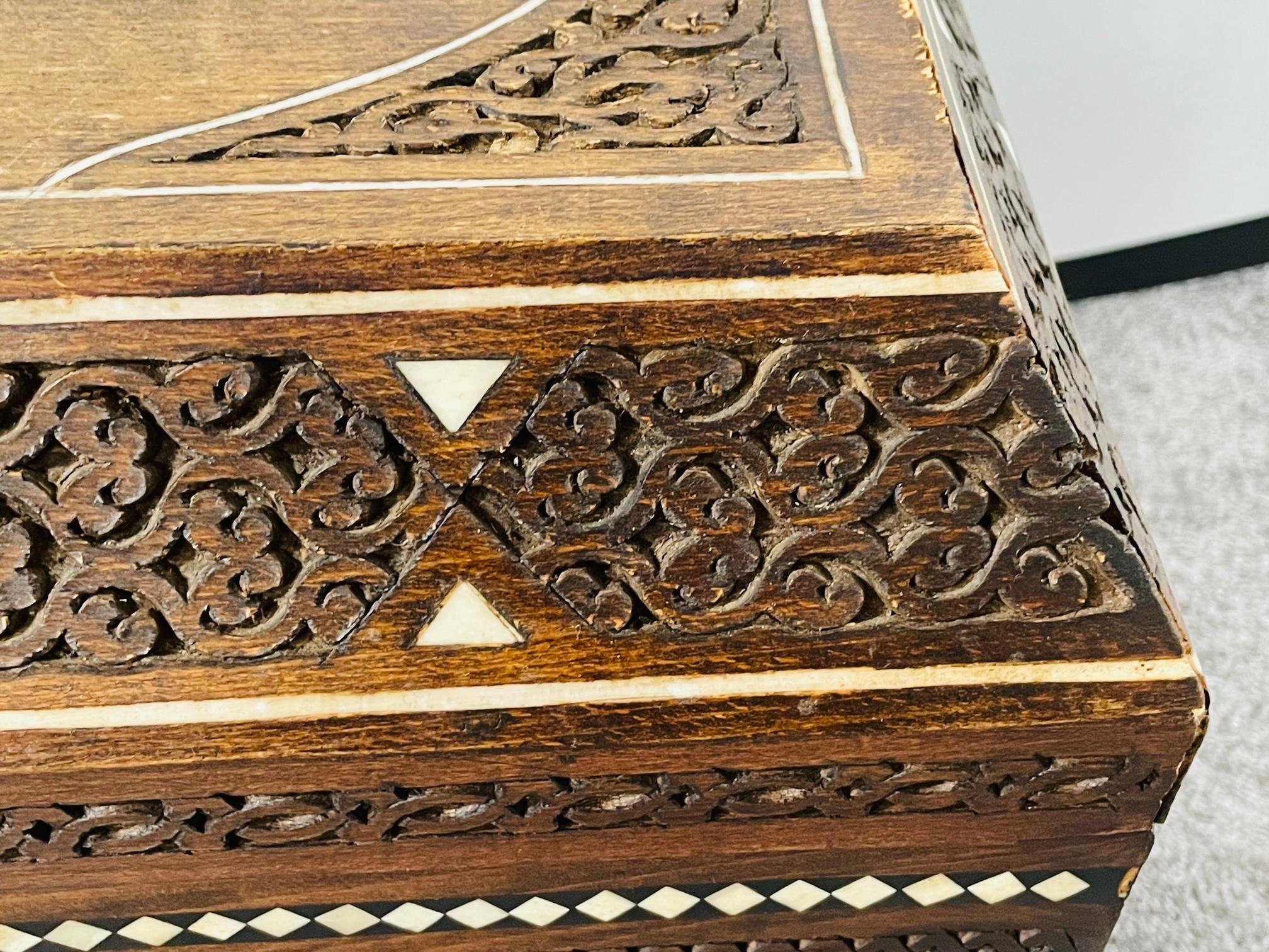 Vintage Moroccan Hand Crafted Storage or Dowry Chest 1