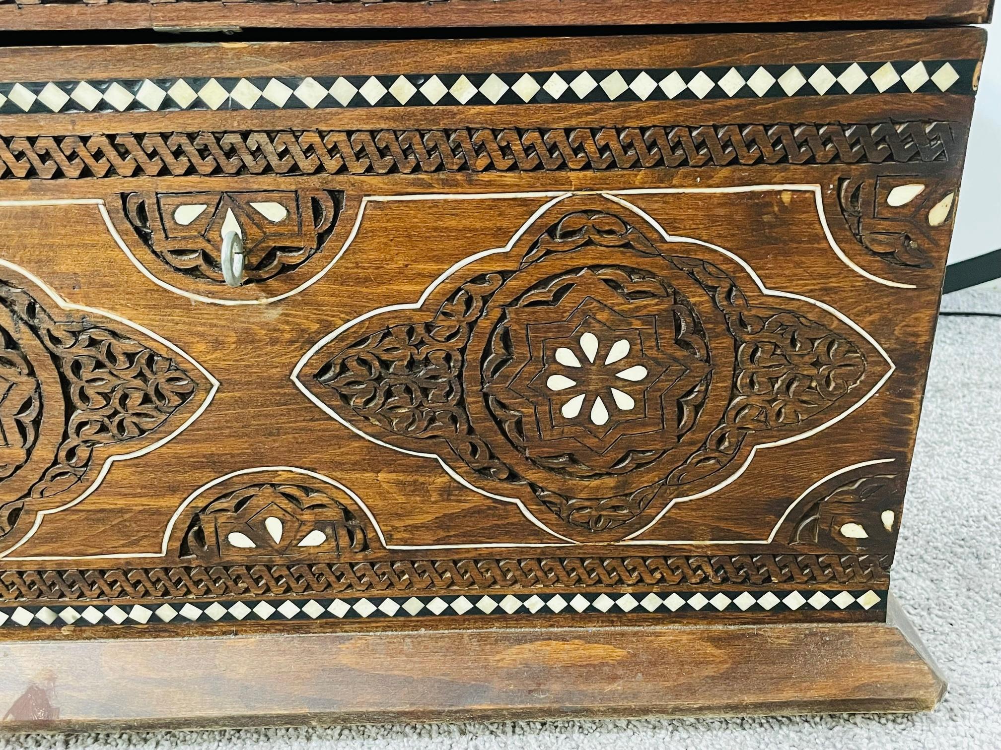 Vintage Moroccan Hand Crafted Storage or Dowry Chest 2
