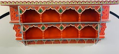 Vintage Moroccan Hand Painted Wall Shelf or Spice Rack