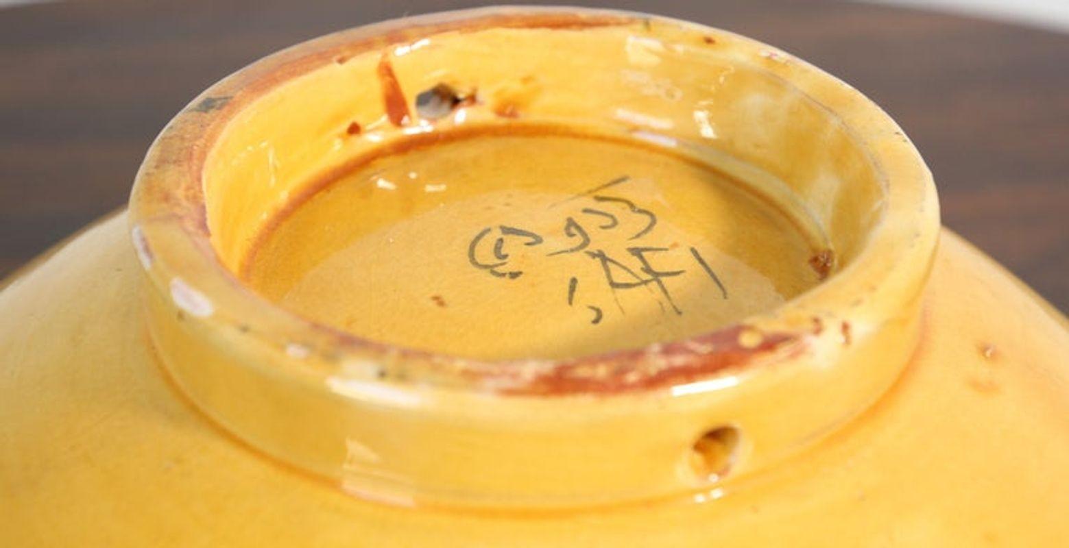 Marokkanische handgefertigte gelbe Schale aus Keramik im Angebot 7