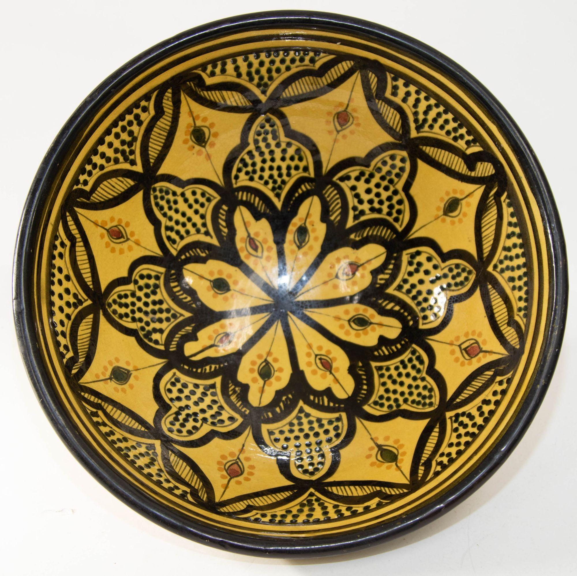 yellow ceramic bowls