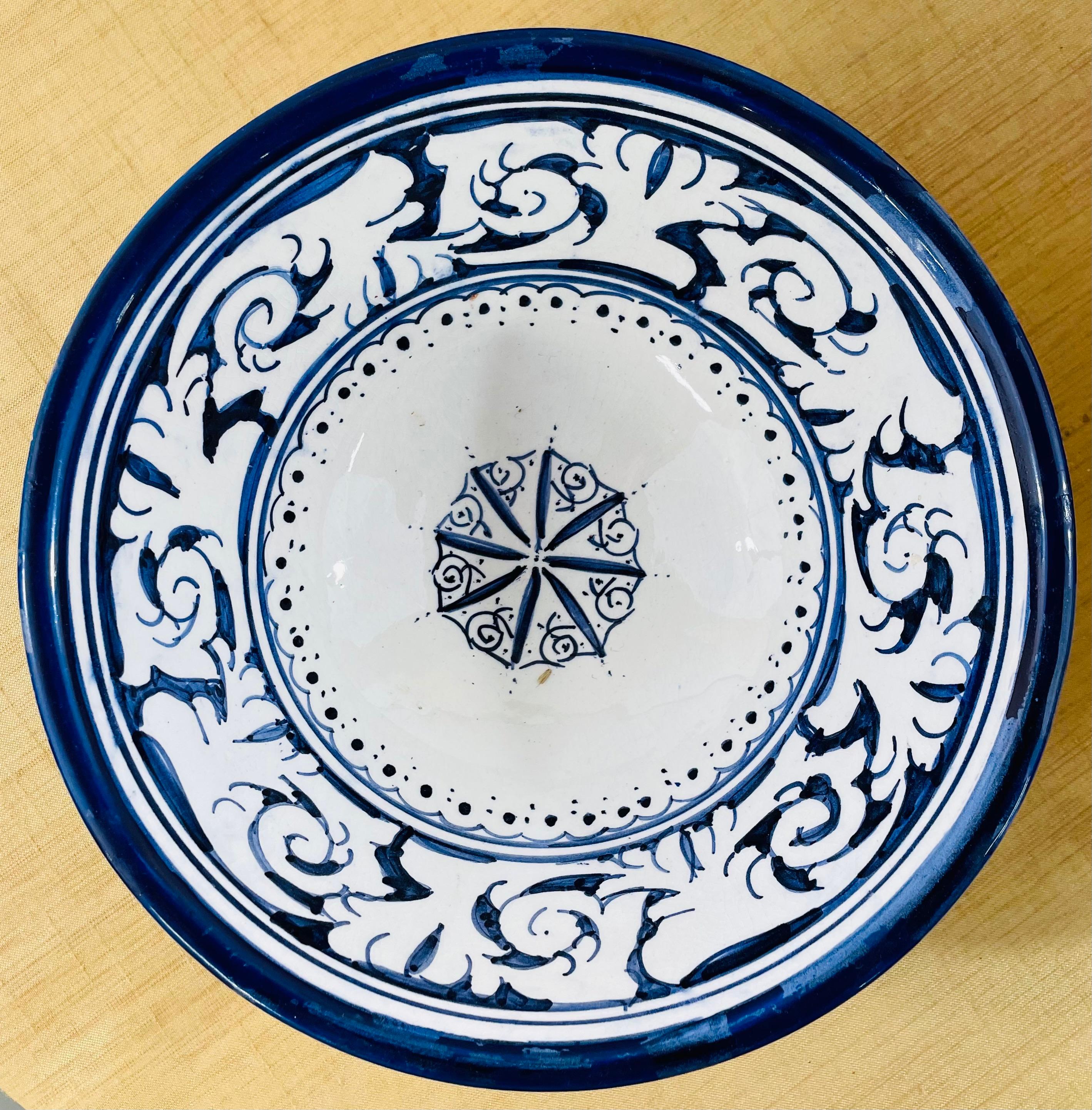 Moorish Vintage Moroccan Handmade Pottery Bowl, Set of Four