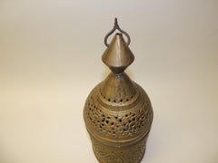 Vintage Moroccan Hanging Light Metal Small Shade