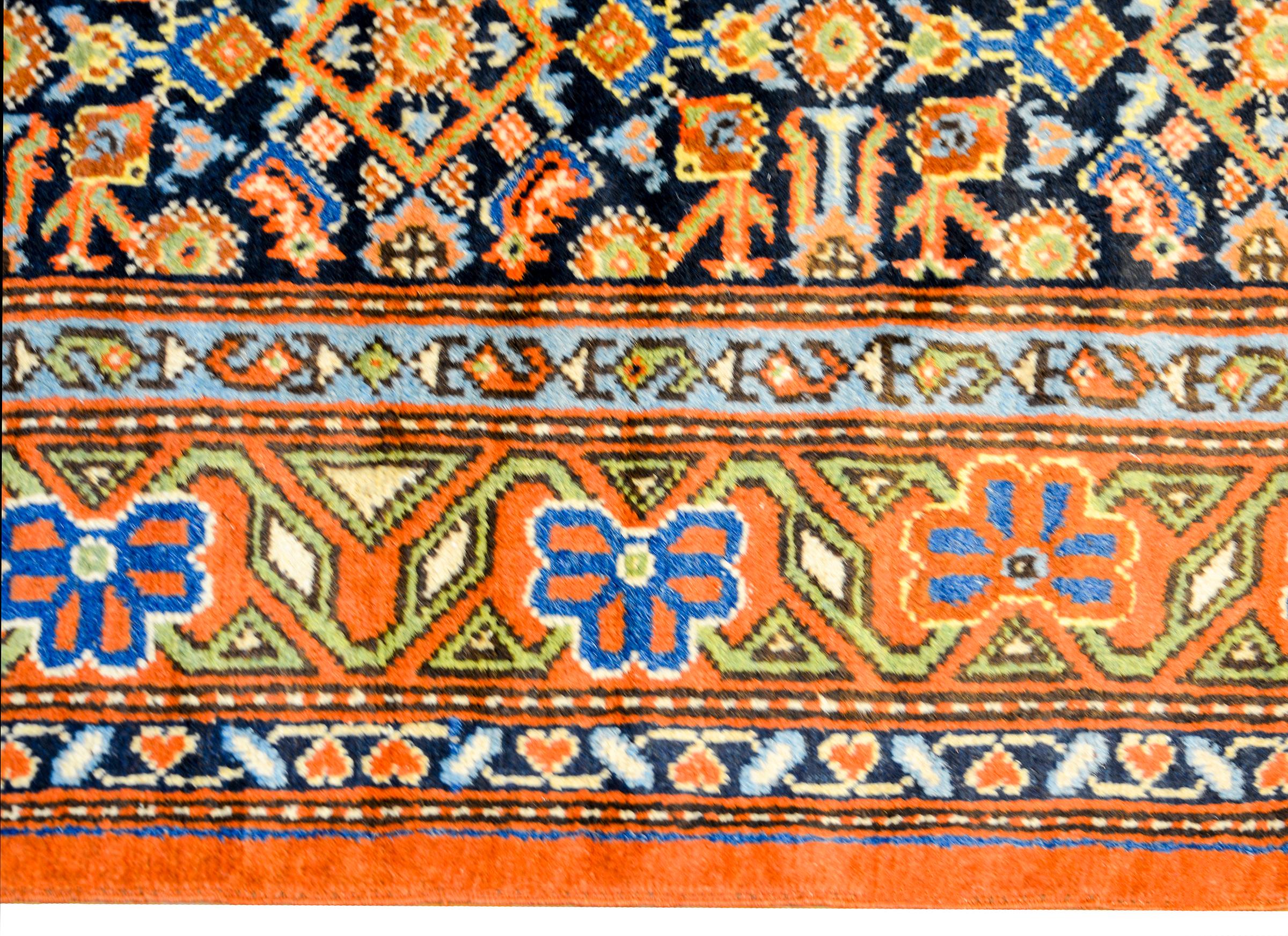 Vegetable Dyed Antique East Turkistan Herati Rug For Sale