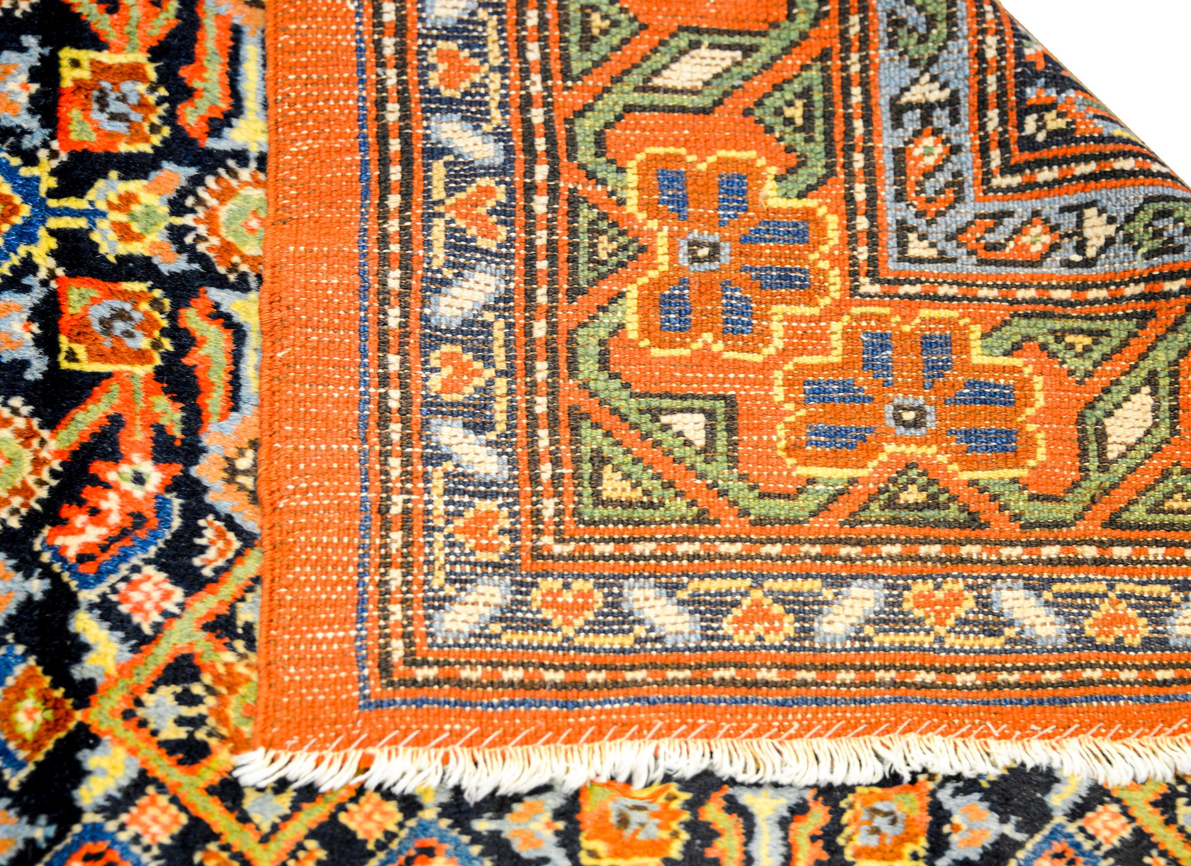 Antique East Turkistan Herati Rug In Good Condition For Sale In Chicago, IL