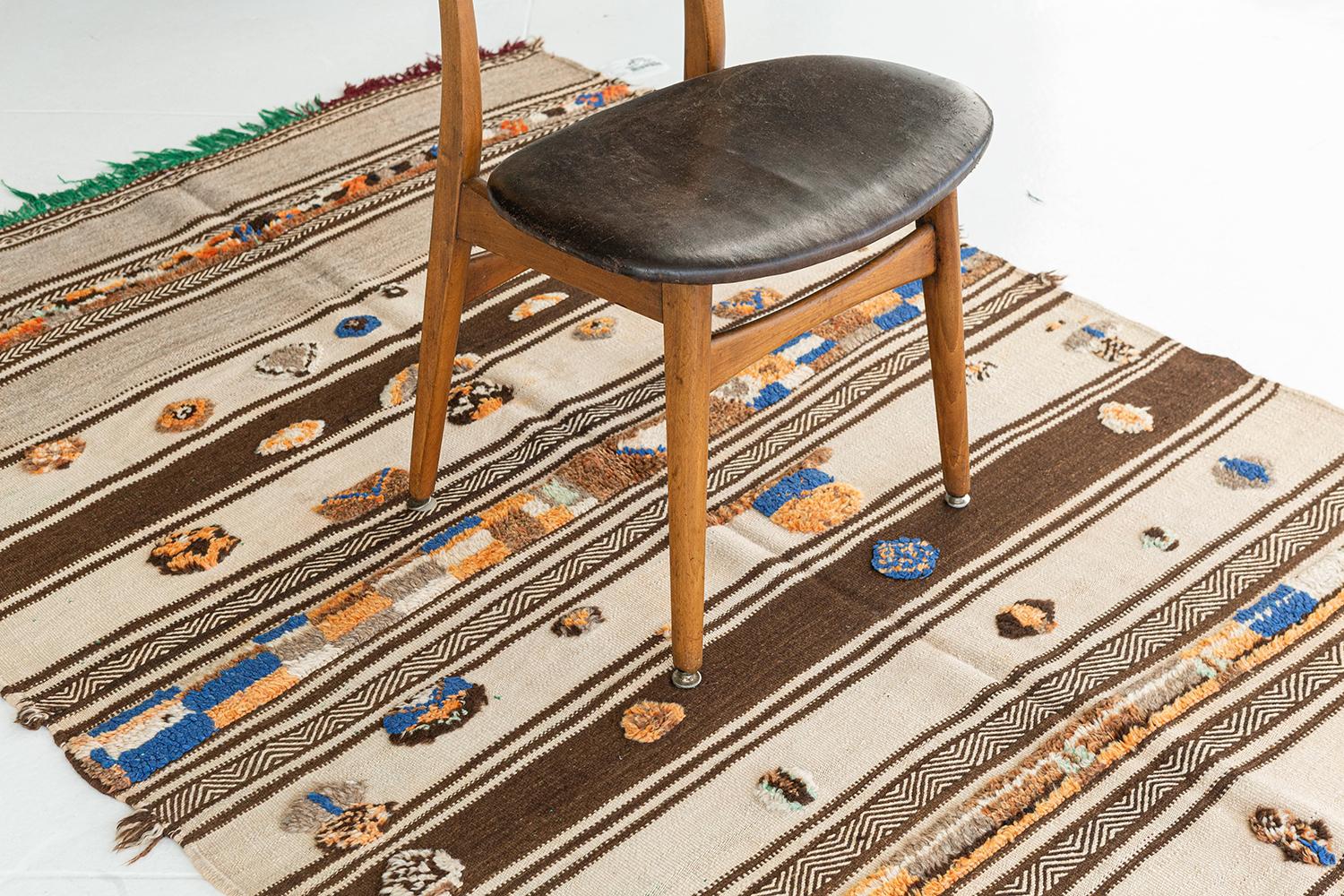 Vintage marokkanischen Hohen Atlas Berber Stamm Kilim im Zustand „Gut“ im Angebot in WEST HOLLYWOOD, CA