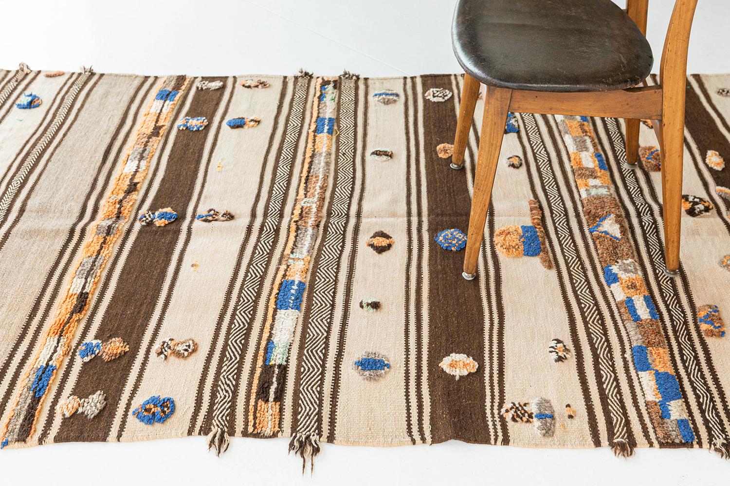 Vintage Marocain Haut Atlas Tribu Berbère Kilim en vente 1