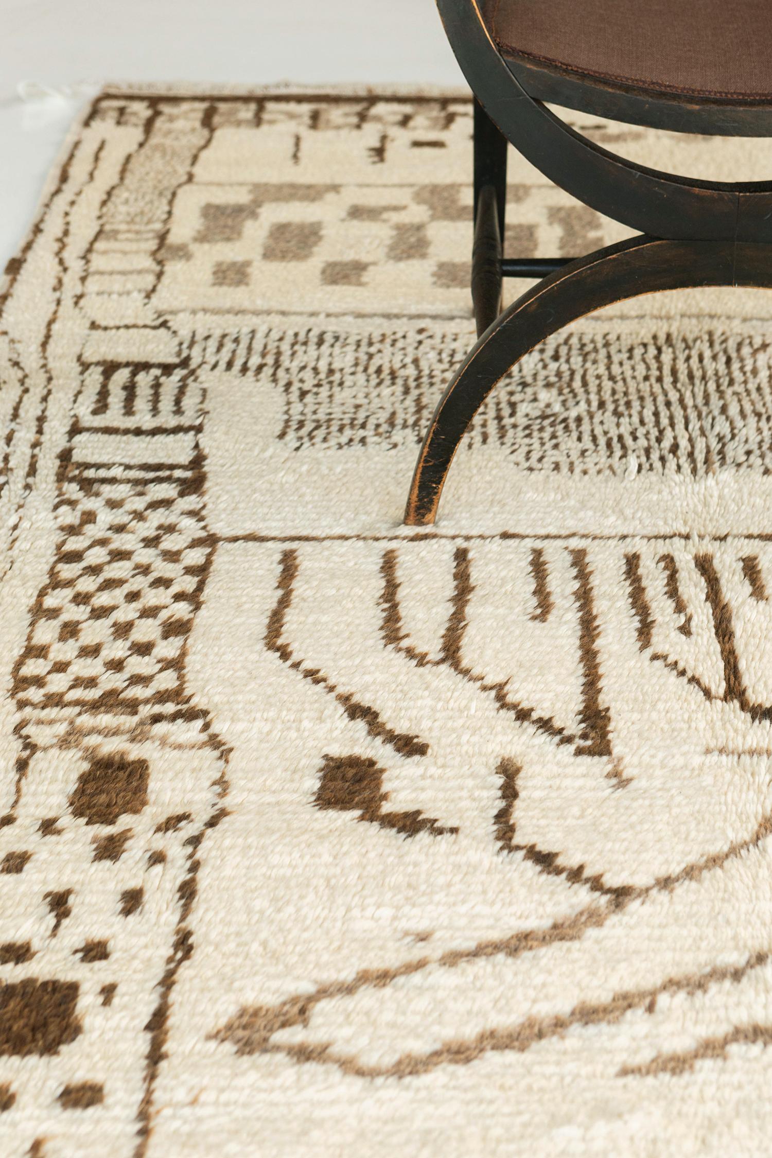 Mid-20th Century Vintage Moroccan High Atlas Tribe Rug Atlas Collection For Sale