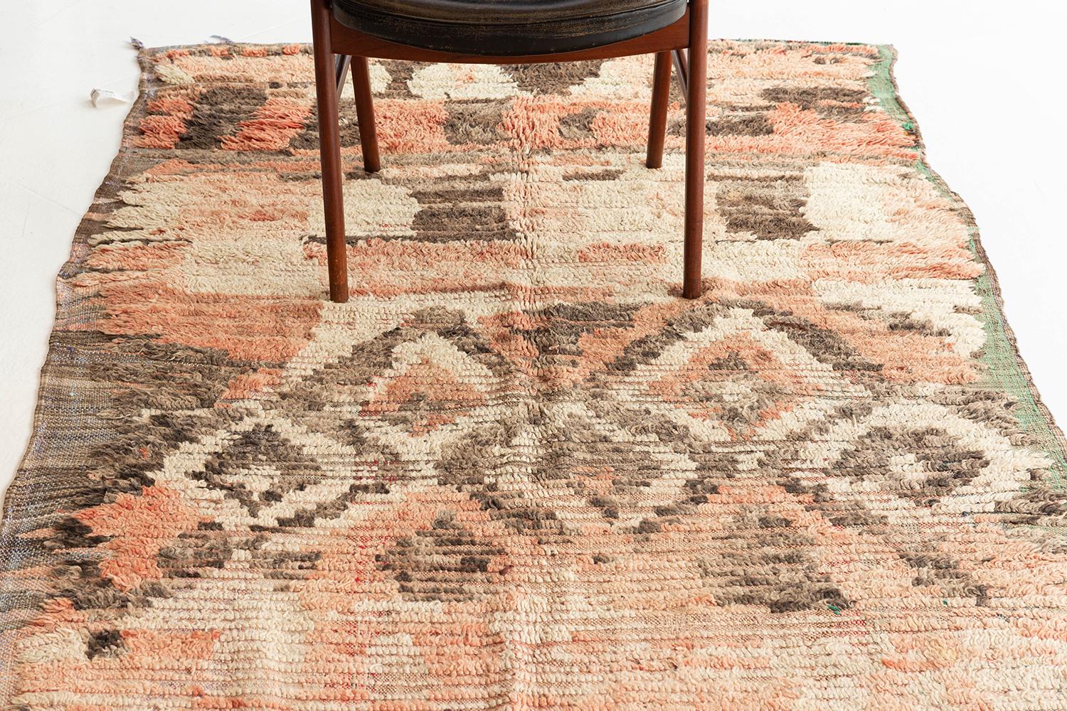 Hand-Knotted Vintage Moroccan High Atlas Tribe Rug For Sale